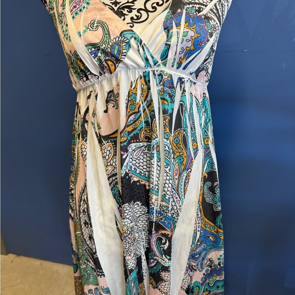 Vibrant Paisley Mini Dress